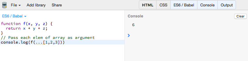 Try ECMAScript 2015 at JSBin without any installation. You can select Babel or Traceur as you JS compiler.